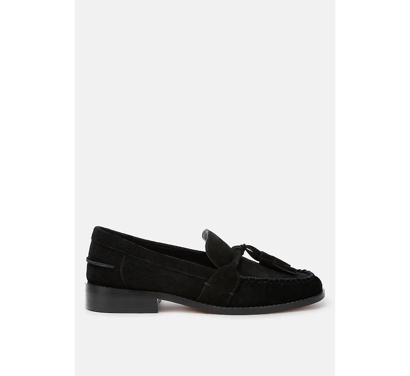 Rhone Tassels Detail Suede Loafers