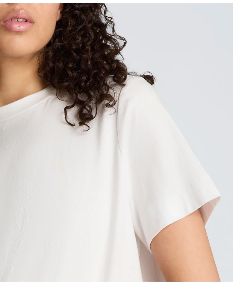 Kenneth Cole Women's Short-Sleeve High-Low Pleated Back T-Shirt