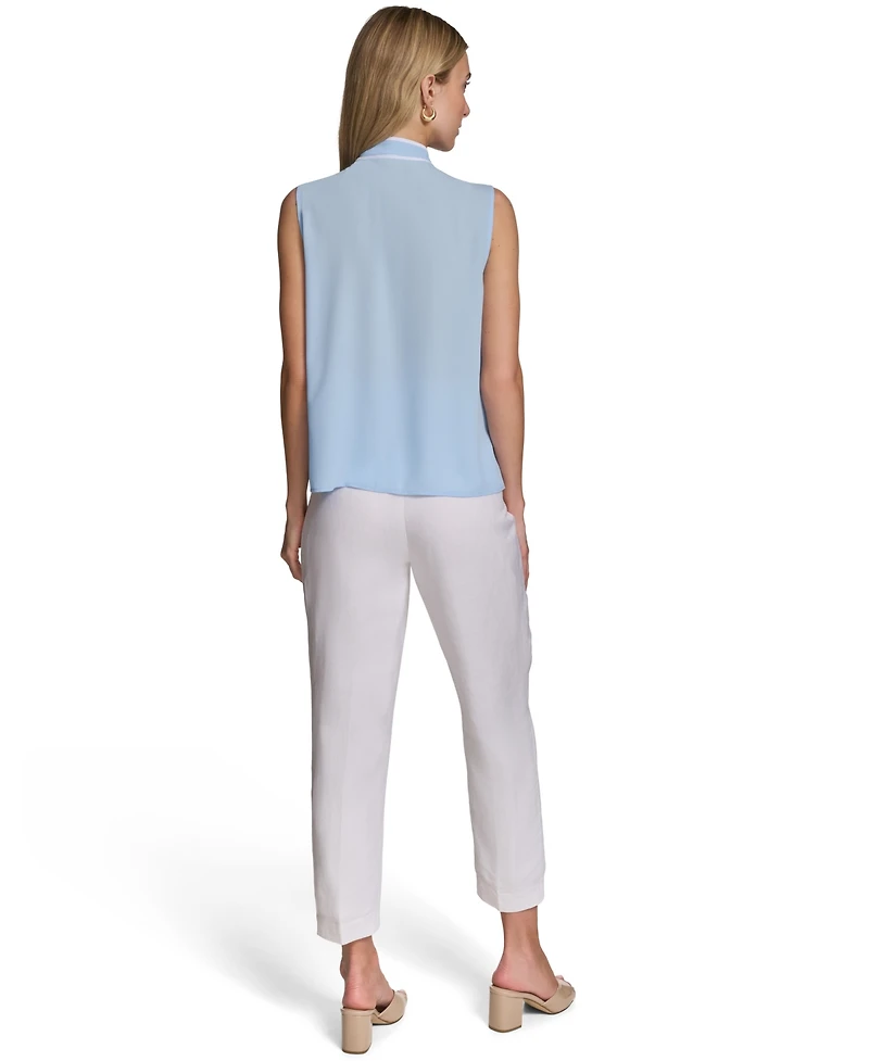 Calvin Klein Women's Sleeveless Pleated Top
