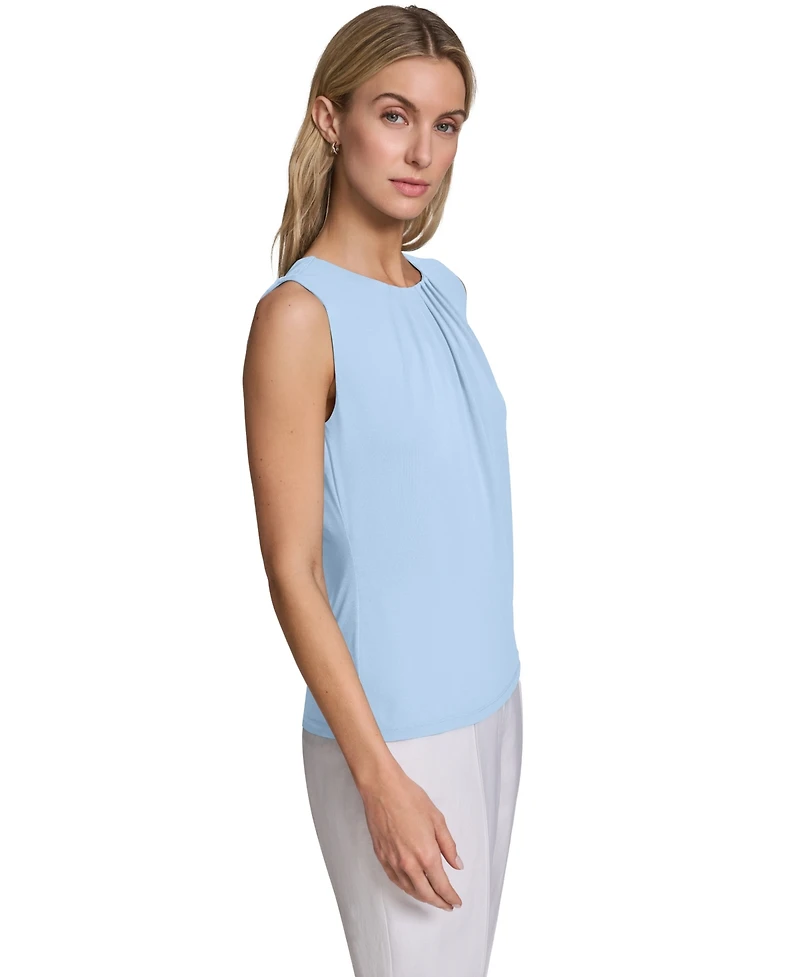 Calvin Klein Women's Pleated Crew Neck Cami Top