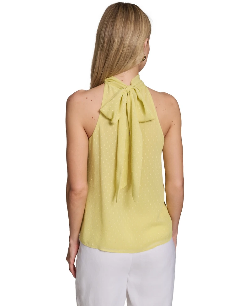 Calvin Klein Women's Sleeveless Pleated Turtleneck Top