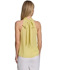 Calvin Klein Women's Sleeveless Pleated Turtleneck Top