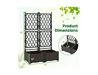 Slickblue Raised Garden Bed with Lattice Trellis & Self-Watering