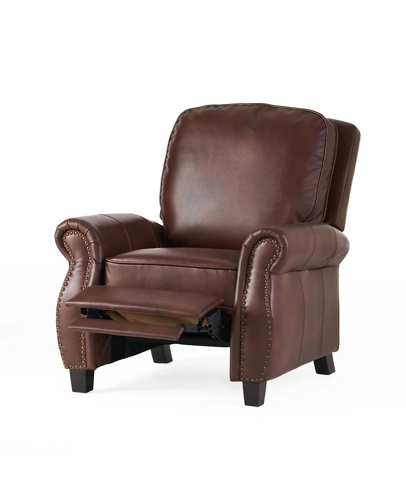 Streamdale Furniture Streamdale Neville Pu Recliner: Contemporary, Upholstered Comfort with Rubber Wood Legs