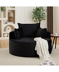 Streamdale Furniture 50"L Corduroy Sponge Sofa, No Assembly Required, Modern Sleeper Chair