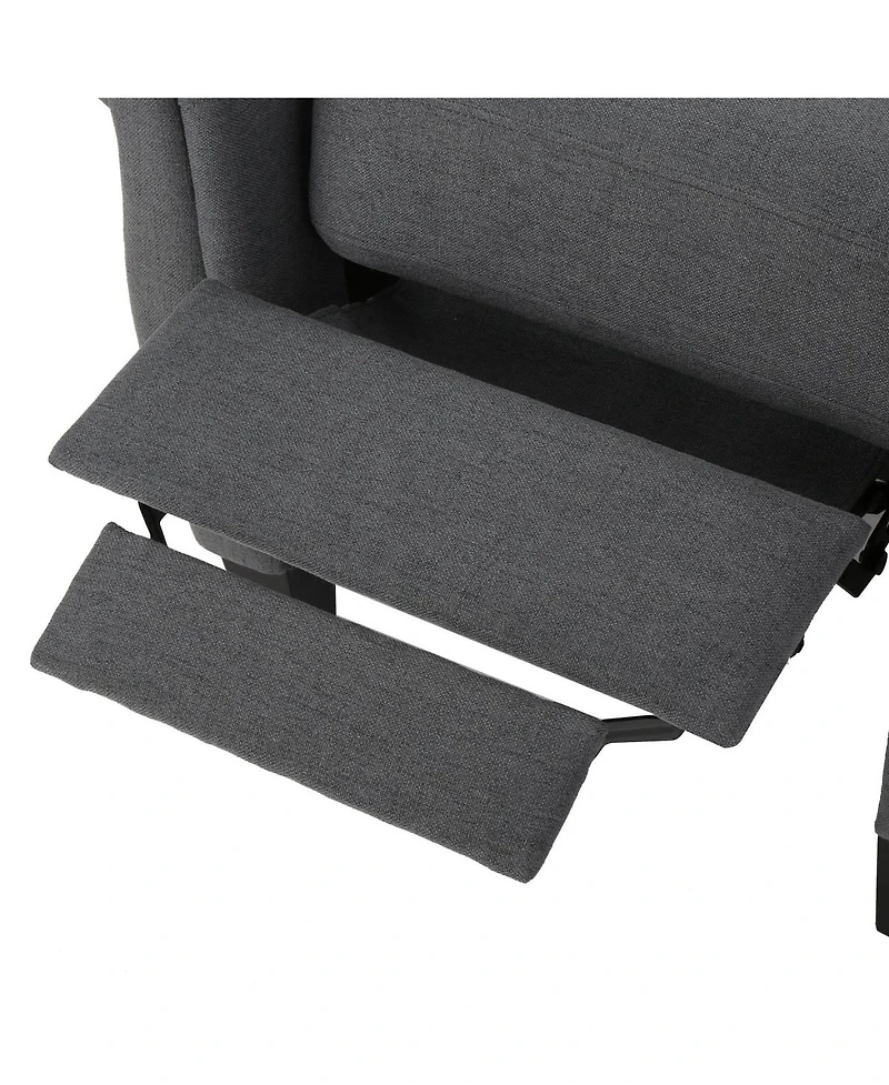 Streamdale Furniture Streamdale Cozy Charcoal Polyester Recliner with Rubber Wood Legs