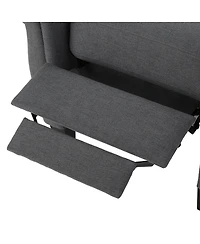 Streamdale Furniture Streamdale Cozy Charcoal Polyester Recliner with Rubber Wood Legs