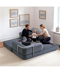 Streamdale Furniture Floor Couch Sofa Bed with Blanket Pillow, Enhanced Frame Stability