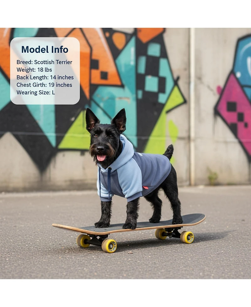 Aronkl Dog Hoodie Stretchy Warm Pet Sweatshirt with Leash Hole Soft Comfort Winter