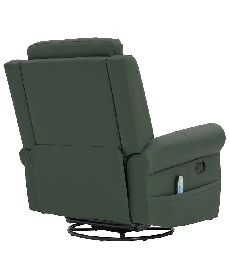 Streamdale Furniture Manual Recliner 270°Swivel Rocker Recliner Chair with Massage & Heating