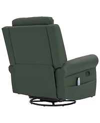 Streamdale Furniture Manual Recliner 270°Swivel Rocker Recliner Chair with Massage & Heating