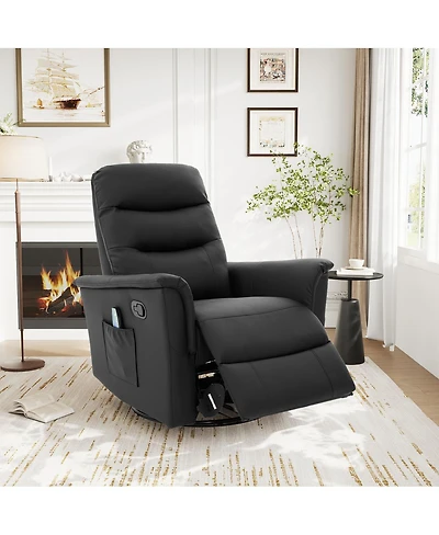 Streamdale Furniture Manual Recliner Chair with 8-Point Massage & Adjustable Backrest