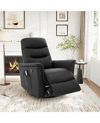 Streamdale Furniture Manual Recliner Chair with 8-Point Massage & Adjustable Backrest