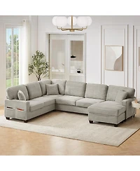 Streamdale Furniture Streamdale U-shaped Sectional Sofa with Ottoman & Storage