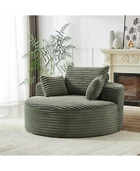 Streamdale Furniture Streamdale Corduroy Sponge Single Sofa, No Assembly Required, Modern Sleeper Chair