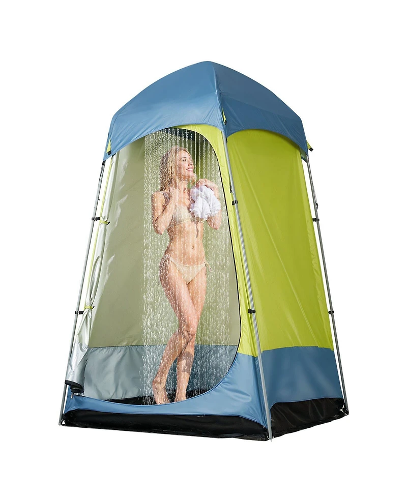 Mecale 1-Room Camping Shower Tent Privacy Shelter with Stakes and Carry Bag