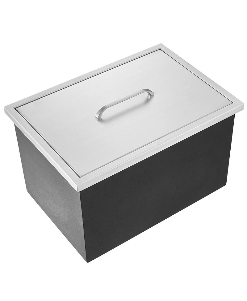 Mecale 21 x 17 x 18 Inch Drop-In Stainless Steel Ice Chest, 40 Qt with Lid
