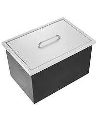 Mecale 21 x 17 x 18 Inch Drop-In Stainless Steel Ice Chest, 40 Qt with Lid