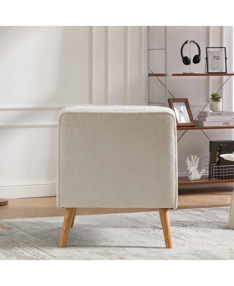 Streamdale Furniture Modern Chenille Accent Chair - Ivory