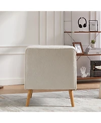 Streamdale Furniture Modern Chenille Accent Chair - Ivory