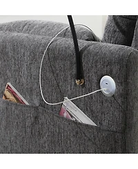 Streamdale Furniture 96.5" L-Shaped Sectional Sofa w/ Storage Ottoman, Usb Charger & Phone Holder