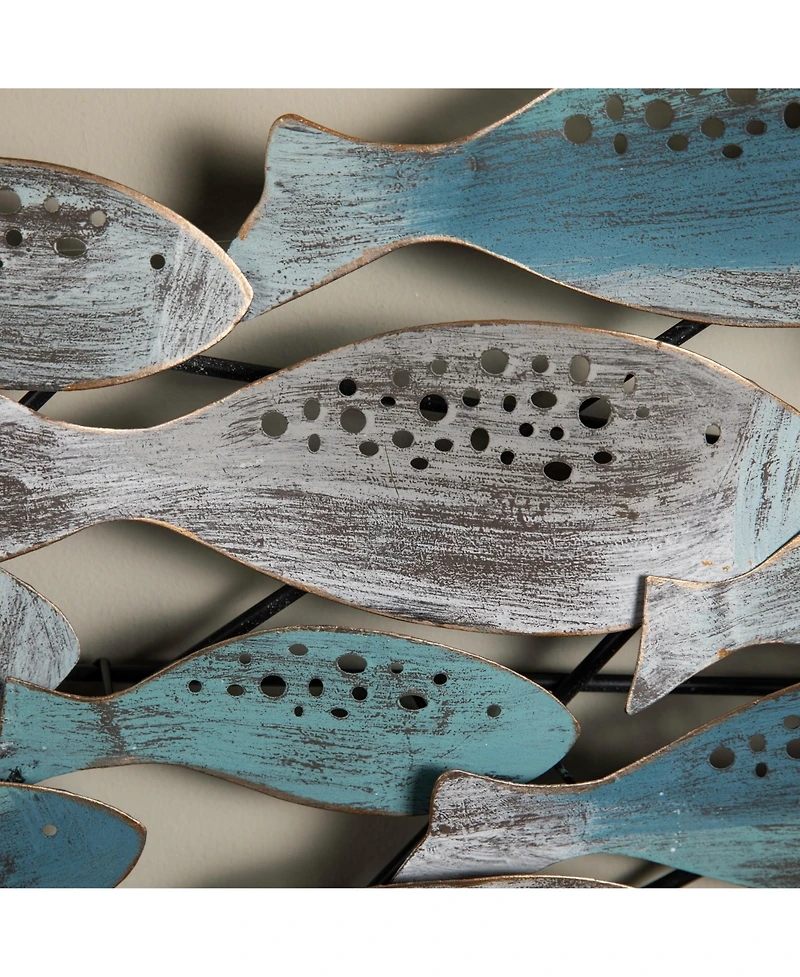 Danya B. School of Fish Modern Metal Wall Art