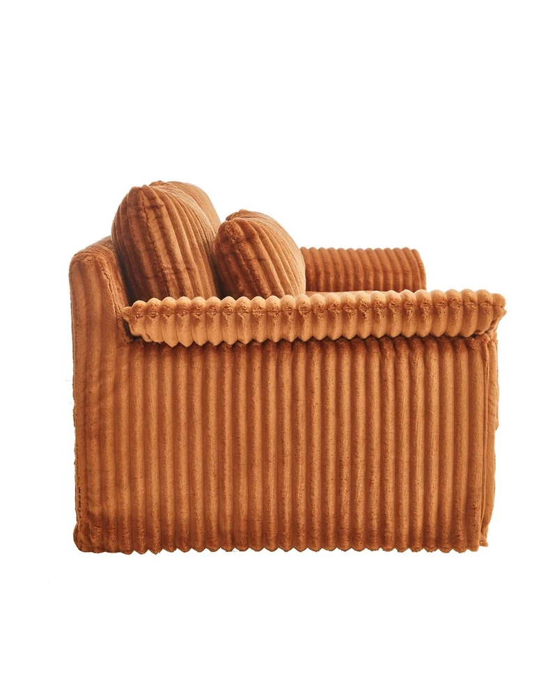 Streamdale Furniture 74" Cloud Corduroy Loveseat Sofa, Modern Comfy 2-Seater Couch for Small Spaces,