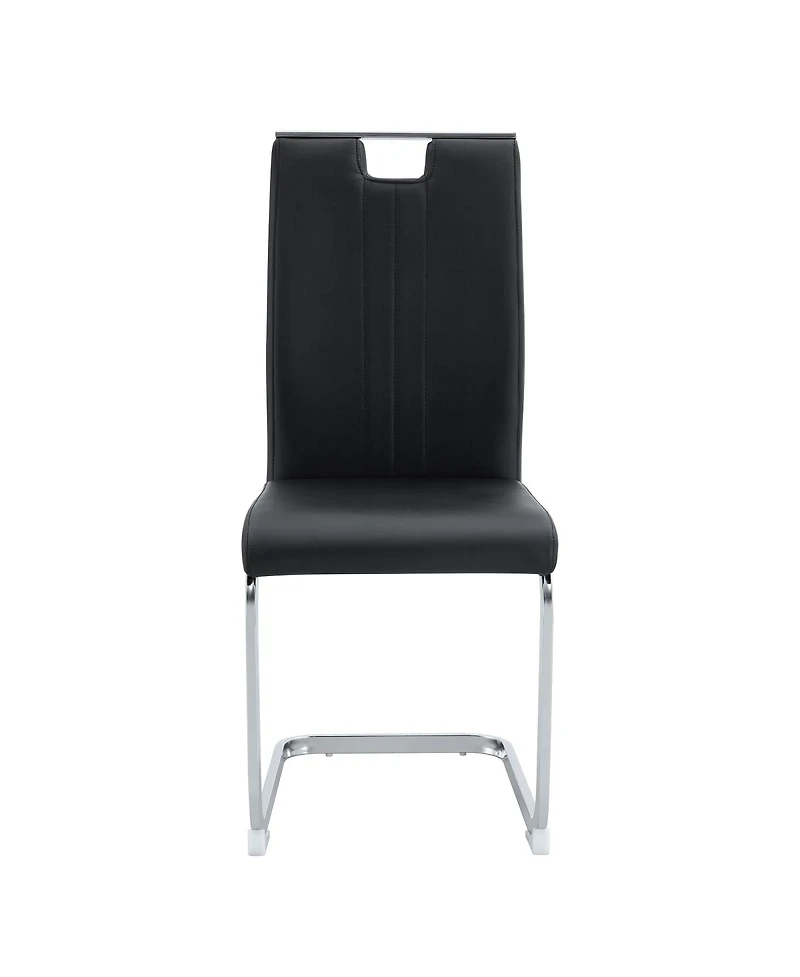 Streamdale Furniture Set of 4 Pu bow chairs for industrial & modern homes