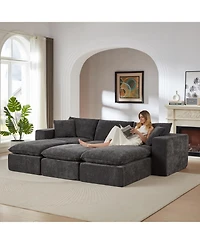 Streamdale Furniture Streamdale Modern Chenille Cloud Sofa - Freely Combinable & Comfortable