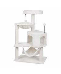 Aronkl Cat Tree With Condo Big Hammock Hanging Ball Scratch Posts Removable Washable