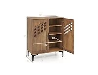 Slickblue 4-Tier Farmhouse Shoe Cabinet with Removable Shelves