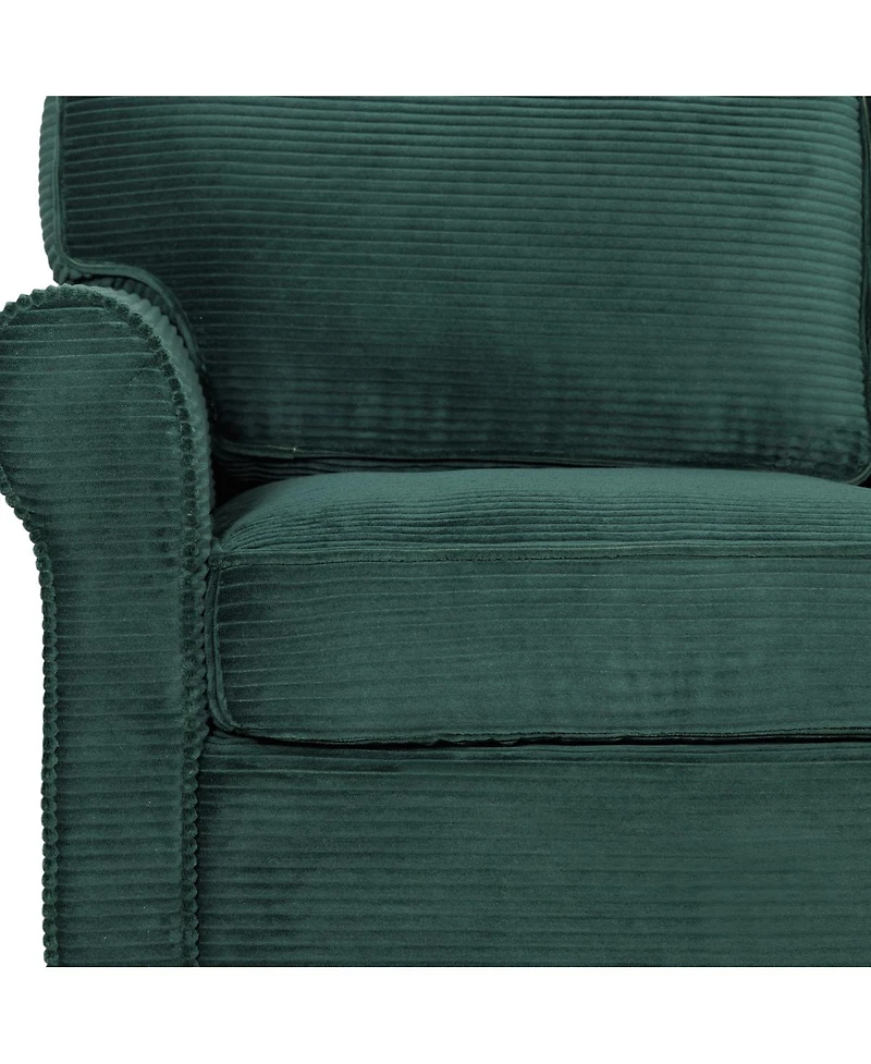 Streamdale Furniture Modern Corduroy 2-Seater Sofa with Removable Cushions & Padded Armrests