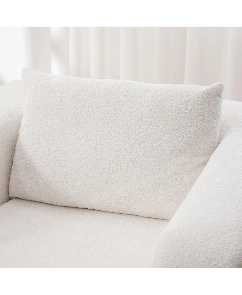 Streamdale Furniture Convertible Chenille Sofa Bed with Pillow - Single Seater