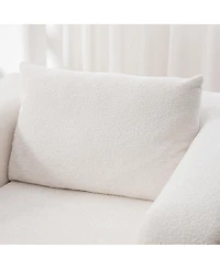 Streamdale Furniture Convertible Chenille Sofa Bed with Pillow - Single Seater