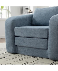 Streamdale Furniture Convertible Chenille Sofa Bed with Pillow - Single Seater