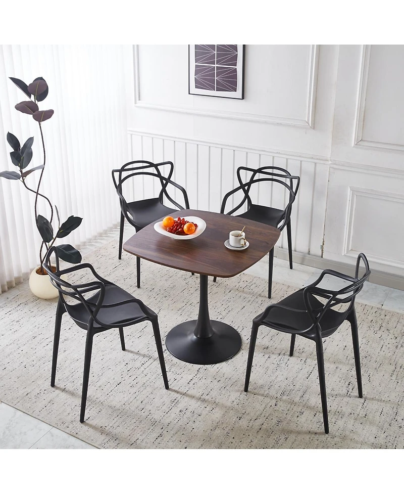 Streamdale Furniture 5pcs Dining Set, Metal Leg Table