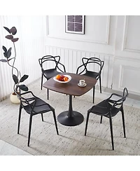 Streamdale Furniture 5pcs Dining Set, Metal Leg Table