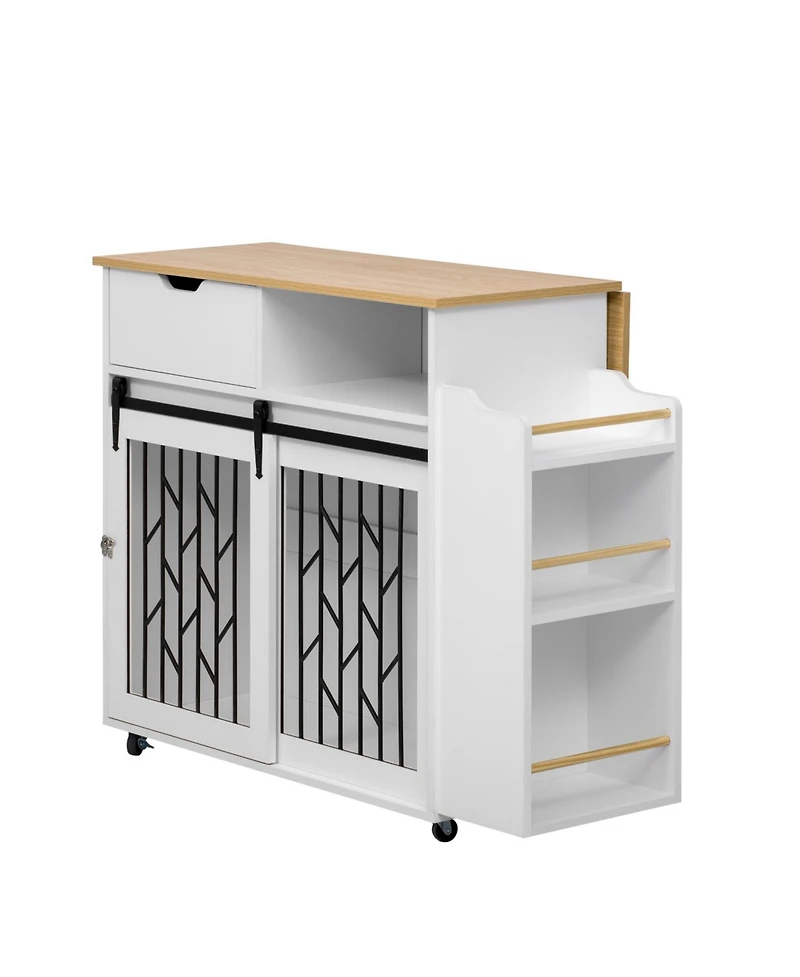 Streamdale Furniture Dog Crate Kitchen Island End Table