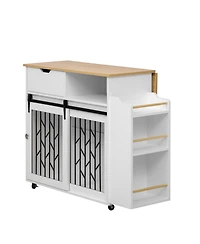 Streamdale Furniture Dog Crate Kitchen Island End Table
