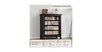 gaomon 4 Dresser for Bedroom, 34.8" Tall Vertical Drawer Dresser with Large Storage