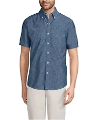Lands' End Men's Short Sleeve Easy Fit Chambray Shirt