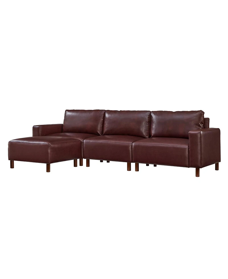 Streamdale Furniture Streamdale Modern Luxury Sectional Sofa Couch Quality Upholstery Pu Leather