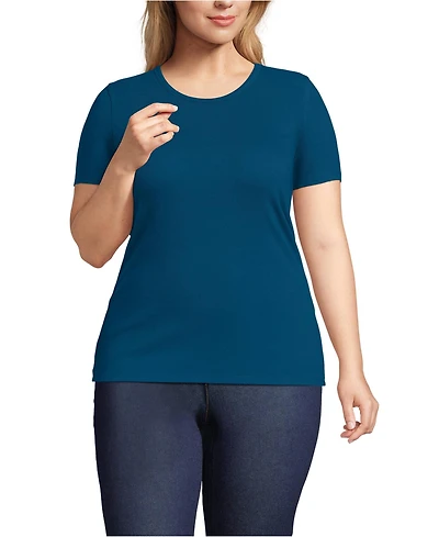 Lands' End Plus Micro Rib T-Shirt