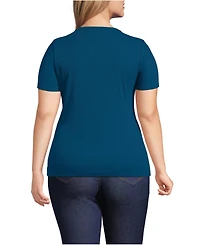 Lands' End Plus Micro Rib T-Shirt