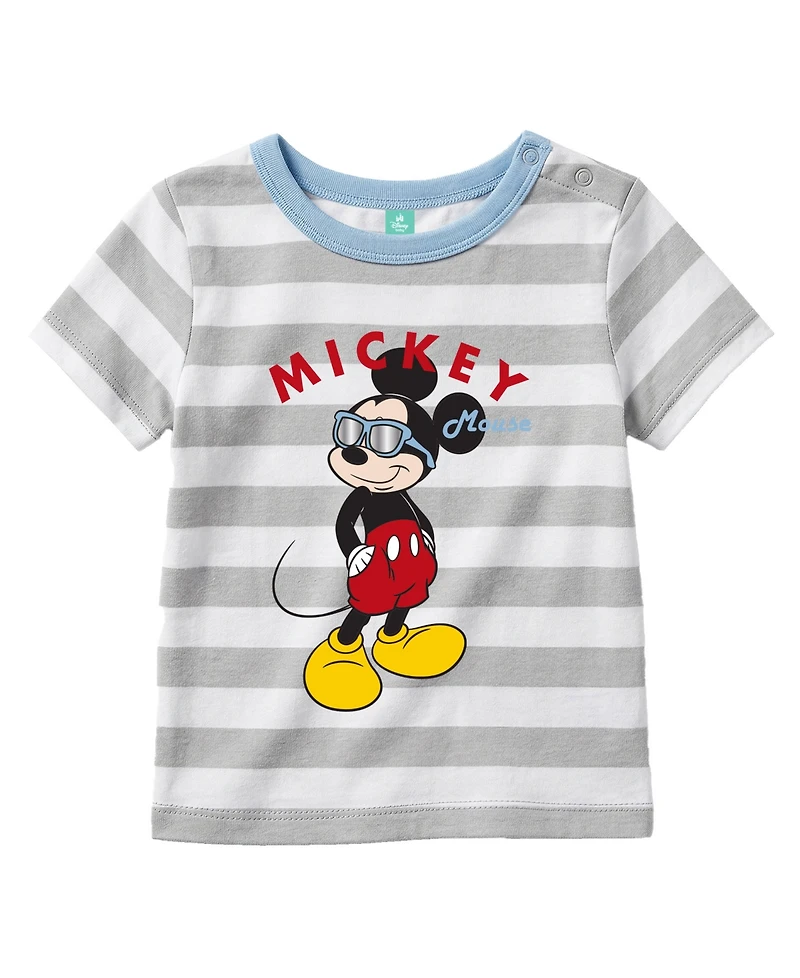 Disney Baby Boys' Mickey Print Top and Shorts, 2-Piece Set