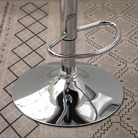 Simplie Fun Upholstered Adjustable Swivel Barstools in Pink, Set of 2