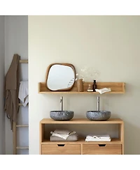 Tikamoon Teak Wood Bathroom Shelf Arty