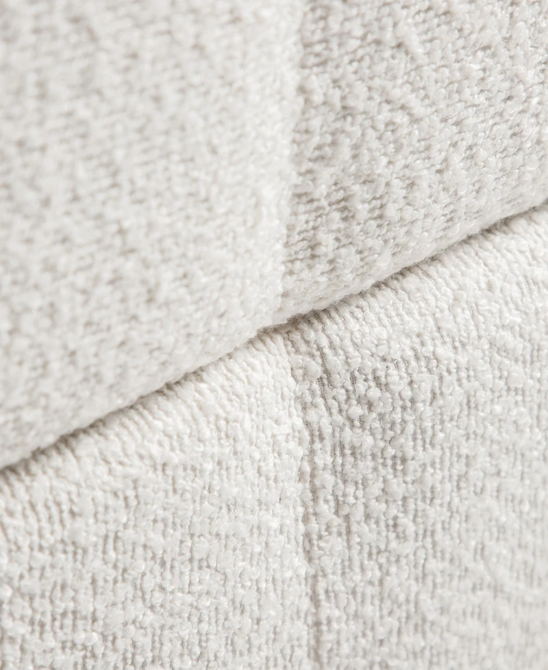 Soren 18" Wood Boucle Storage Ottoman