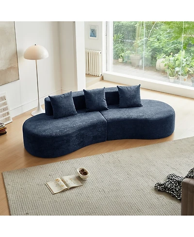 Streamdale Furniture Modern Curved Sectional Sofa, 5-Seater Couch for Living Room, Apartment, Home Decor