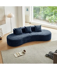 Streamdale Furniture Modern Curved Sectional Sofa, 5-Seater Couch for Living Room, Apartment, Home Decor